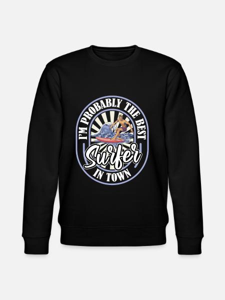 Surfers Surf Funny - Stanley/Stella CHANGER Unisex Organic Sweatshirt - black