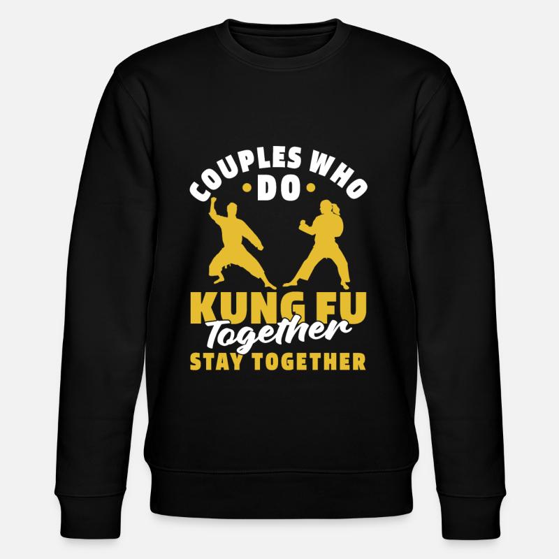 Kung Fu Paar - Stanley/Stella Unisex Bio-Sweatshirt CHANGER  - Schwarz