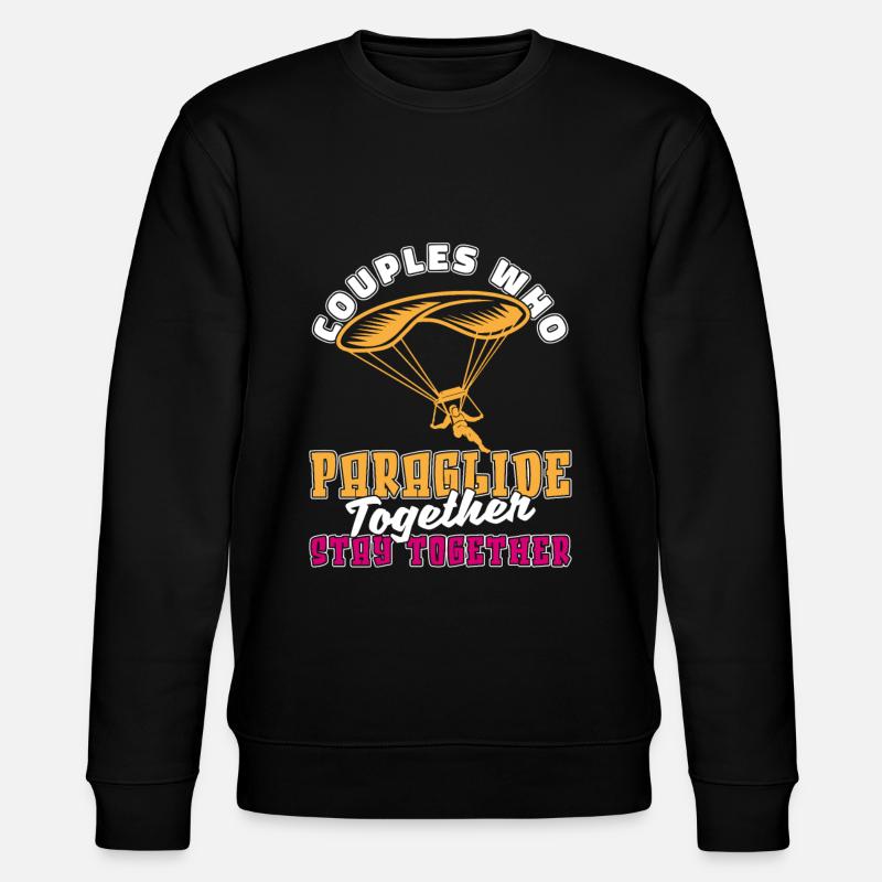 Paragleiter Paragleiten Paar - Stanley/Stella Unisex Bio-Sweatshirt CHANGER  - Schwarz
