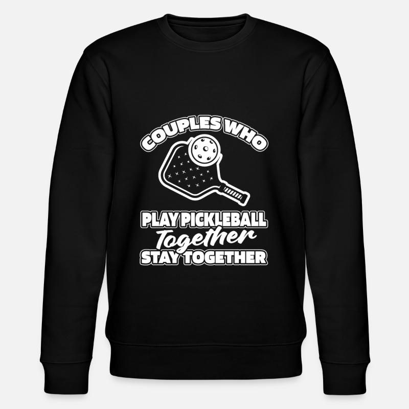 Pickleball Paar - Stanley/Stella Unisex Bio-Sweatshirt CHANGER  - Schwarz