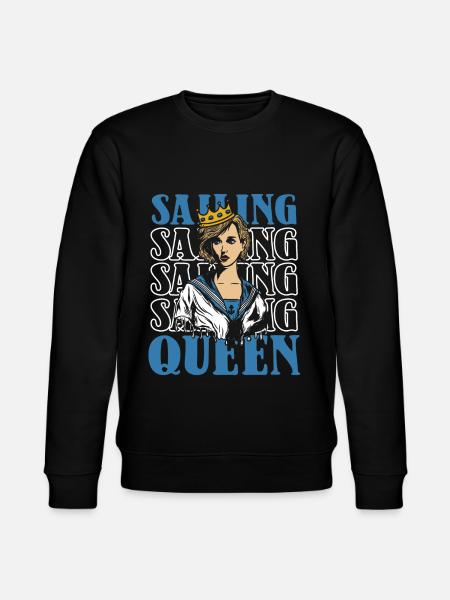 Sailing Sailboat Queen - Stanley/Stella CHANGER Unisex Organic Sweatshirt - black
