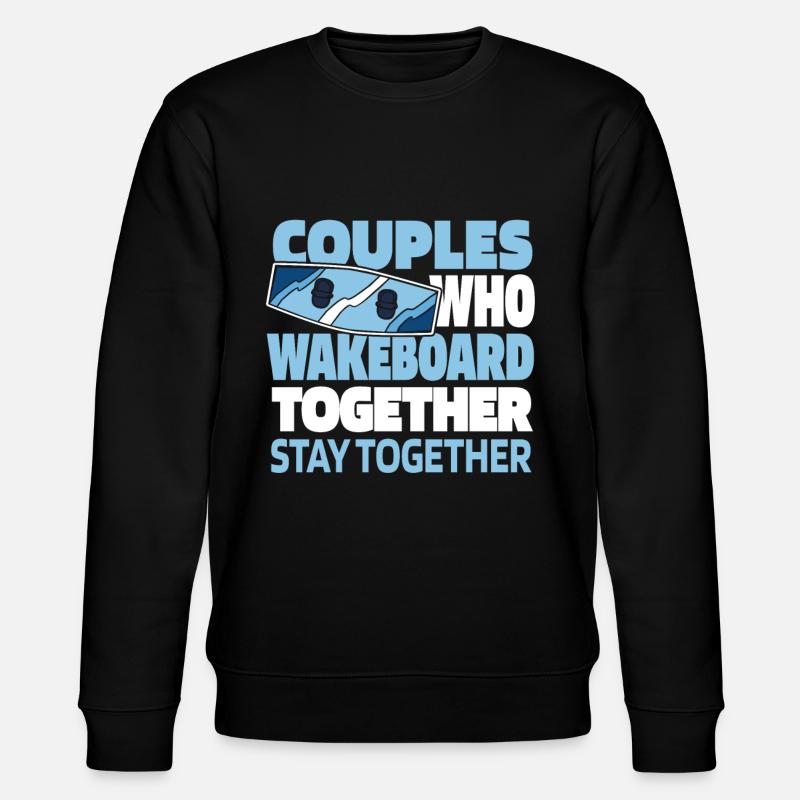 Paire de wakeboarders wakeboard - Sweat bio CHANGER Stanley/Stella Unisexe - noir