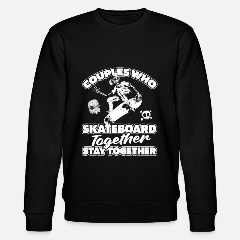 Couple de skateboard - Sweat bio CHANGER Stanley/Stella Unisexe - noir
