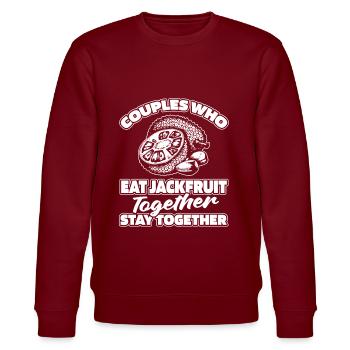 Jackfruit Pair - Stanley/Stella CHANGER Unisex Organic Sweatshirt - burgundy - Front - Nik (191cm) & Marisol (170cm)