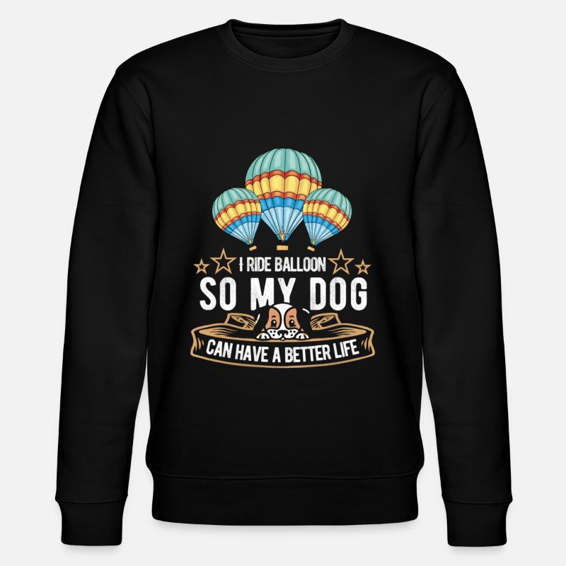 Montgolfière Chien - Sweat bio CHANGER Stanley/Stella Unisexe - noir
