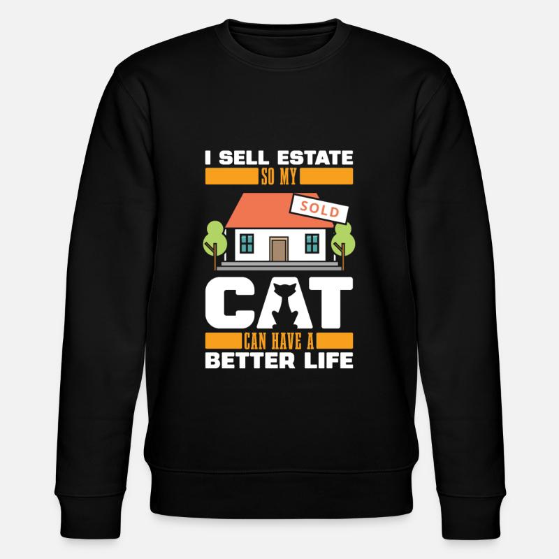 Agent immobilier Cat - Sweat bio CHANGER Stanley/Stella Unisexe - noir