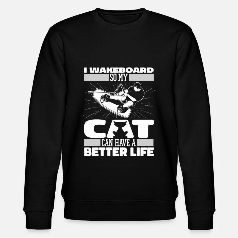 Wakeboard Wakeboarder Cat - Sweat bio CHANGER Stanley/Stella Unisexe - noir
