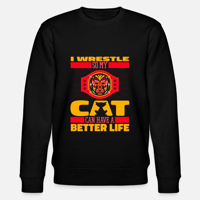 Lutte Chat lutteur - Sweat bio CHANGER Stanley/Stella Unisexe - noir