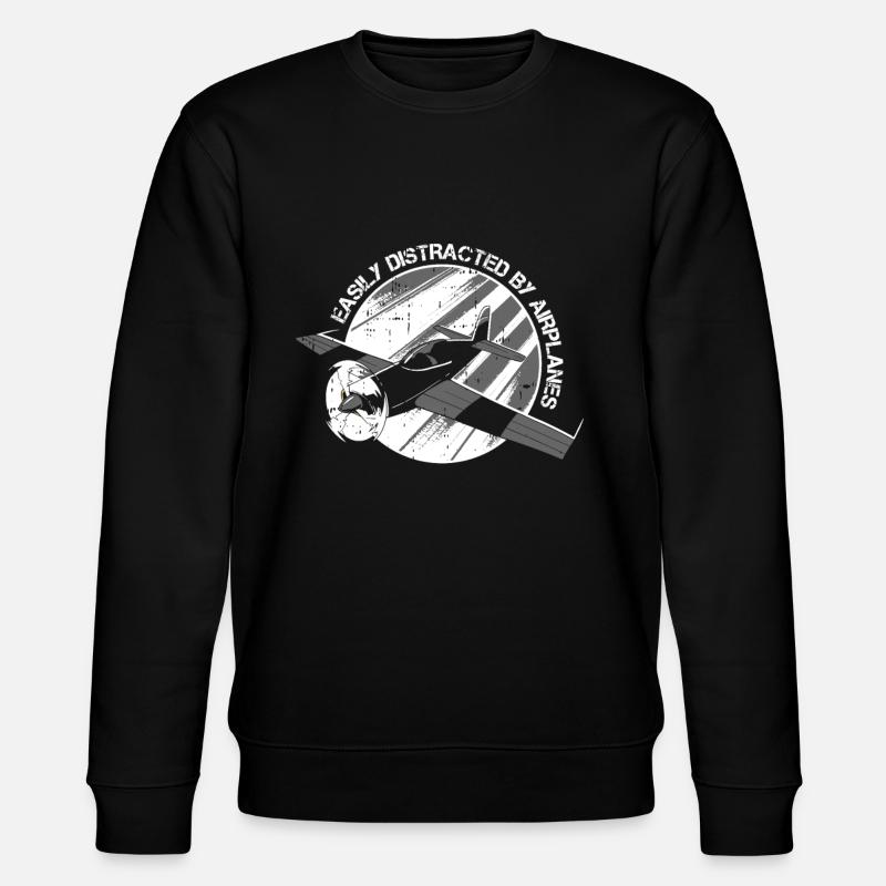 Flugzeug Mechaniker Witzig - Stanley/Stella Unisex Bio-Sweatshirt CHANGER  - Schwarz