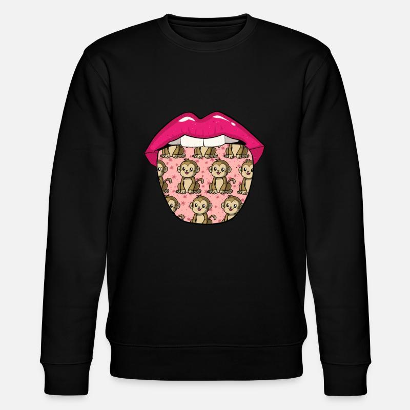 Monkey lips - Stanley/Stella CHANGER Unisex Organic Sweatshirt - black