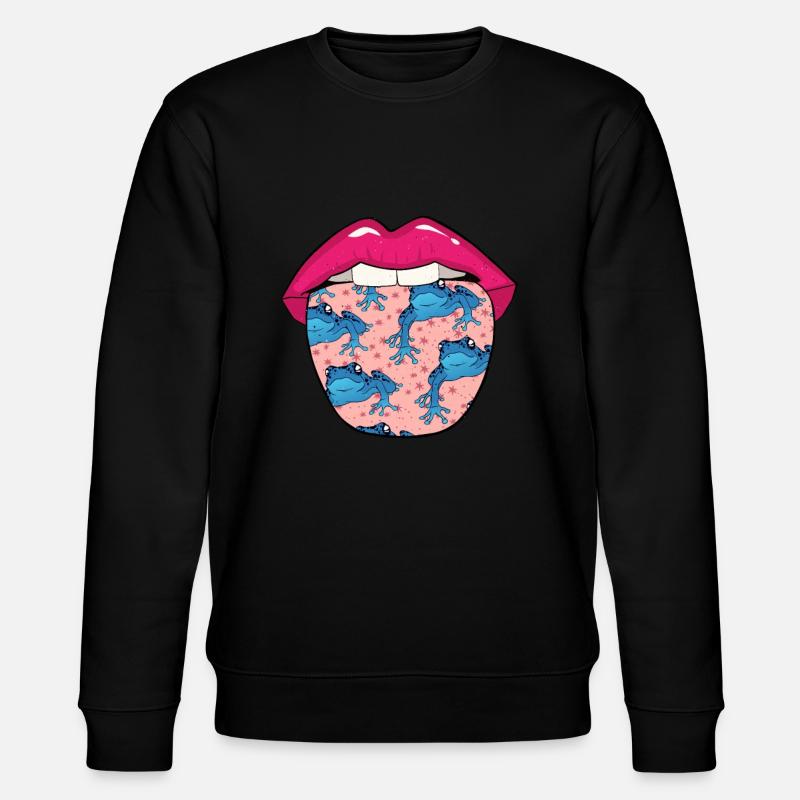 Poison frog lips - Stanley/Stella CHANGER Unisex Organic Sweatshirt - black