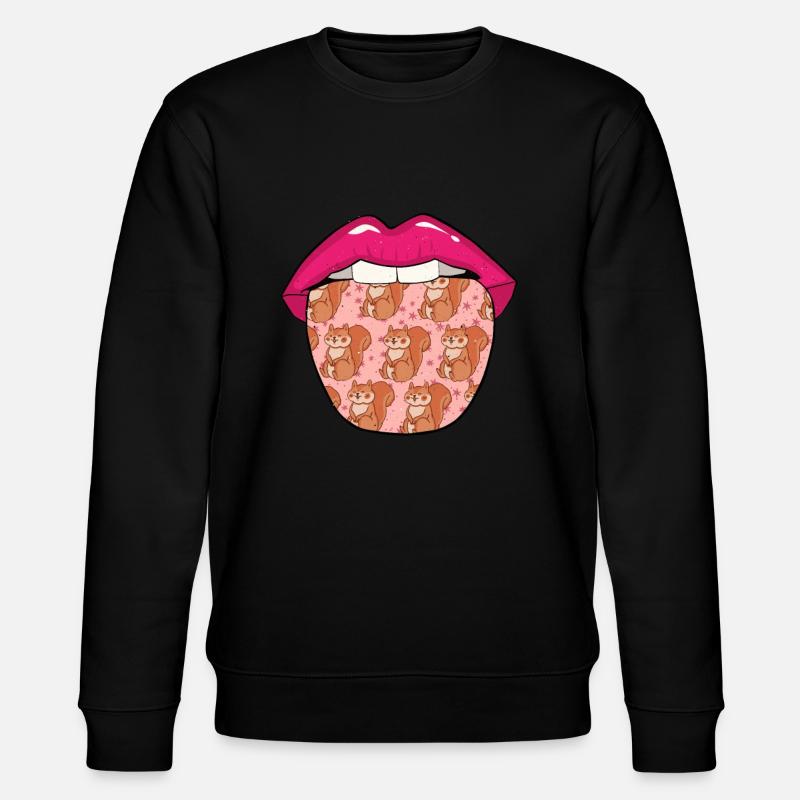 Eichhörnchen Zunge - Stanley/Stella Unisex Bio-Sweatshirt CHANGER  - Schwarz