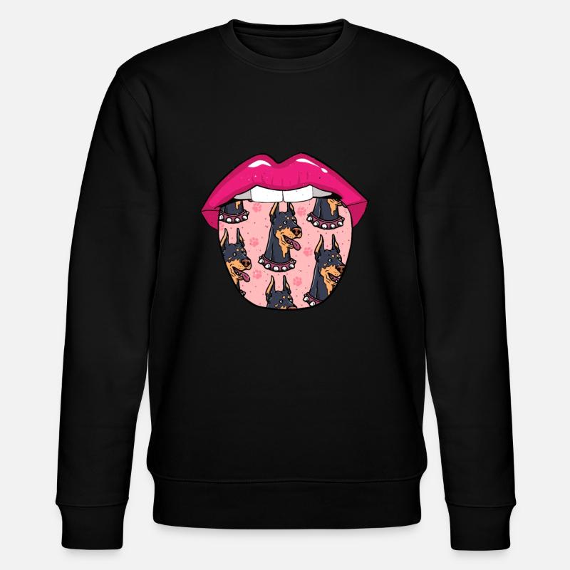 Lèvres de doberman - Sweat bio CHANGER Stanley/Stella Unisexe - noir