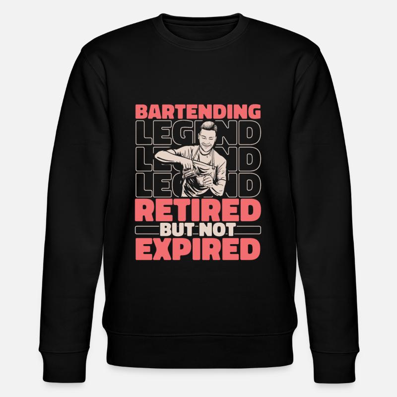 Bartender Retired Bartender - Stanley/Stella CHANGER Unisex Organic Sweatshirt - black