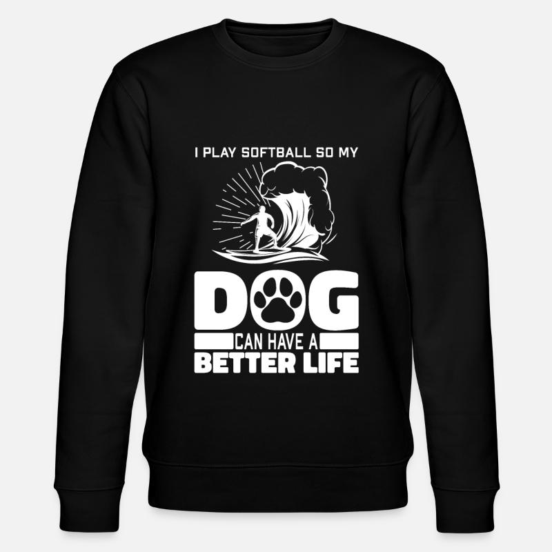 Surfer Surfen Hund - Stanley/Stella Unisex Bio-Sweatshirt CHANGER - Schwarz