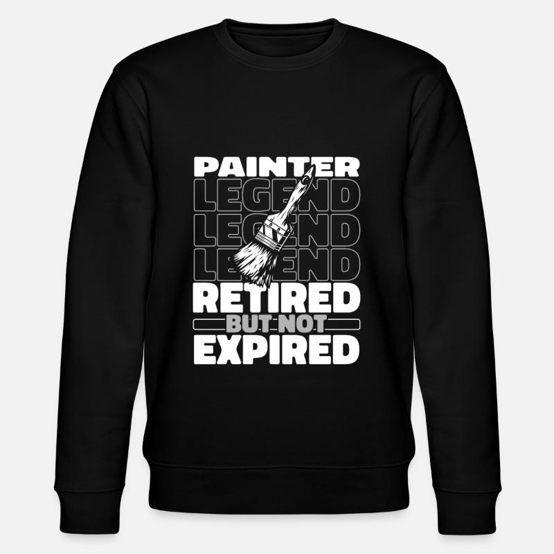 Retired painter Varnisher - Stanley/Stella CHANGER Unisex Organic Sweatshirt - black