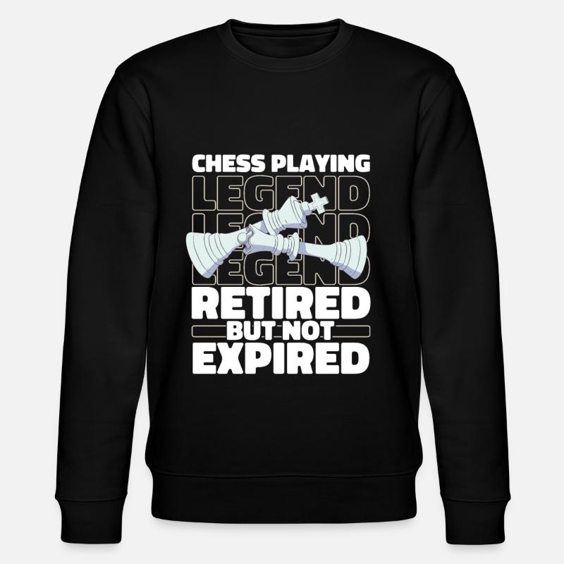Retired chess - Stanley/Stella CHANGER Unisex Organic Sweatshirt - black
