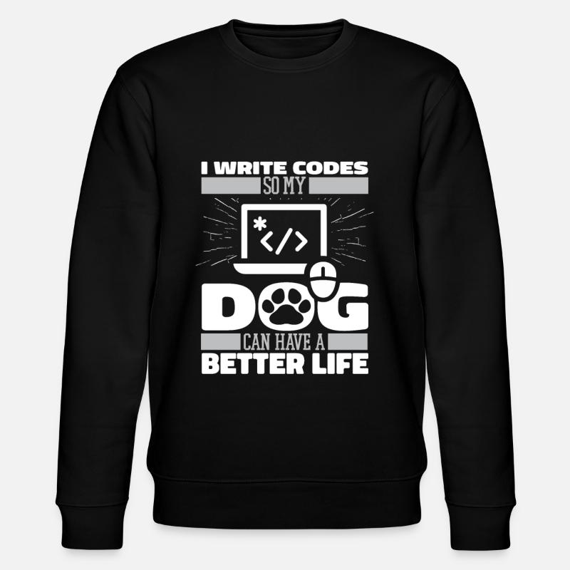 Entwickler Coder Programmierer Hund - Stanley/Stella Unisex Bio-Sweatshirt CHANGER - Schwarz