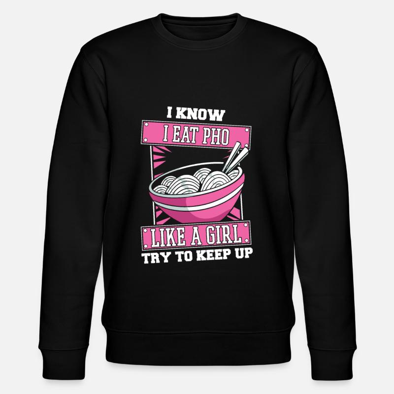 Pho Bowl Mädchen - Stanley/Stella Unisex Bio-Sweatshirt CHANGER  - Schwarz