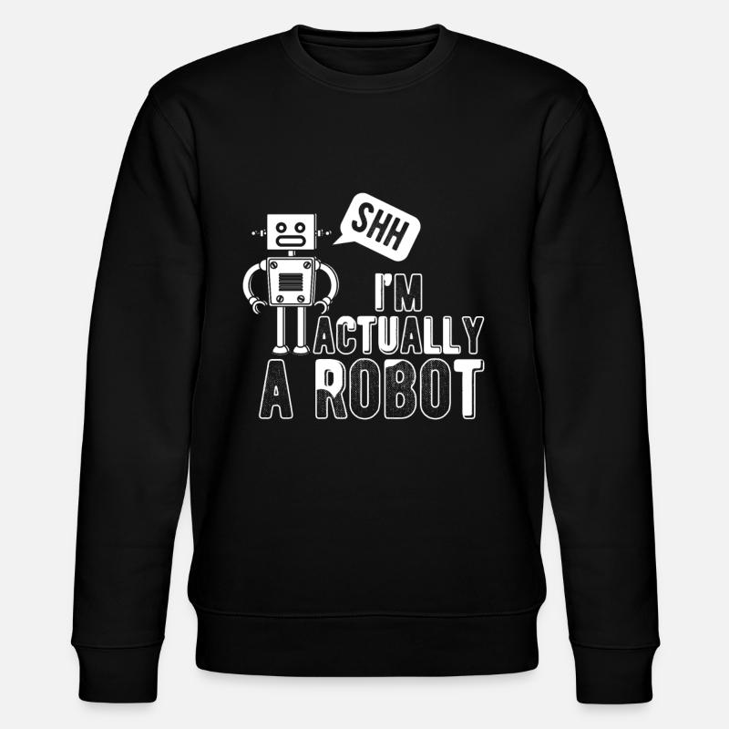 Robotik Ai Roboter Witzig - Stanley/Stella Unisex Bio-Sweatshirt CHANGER  - Schwarz