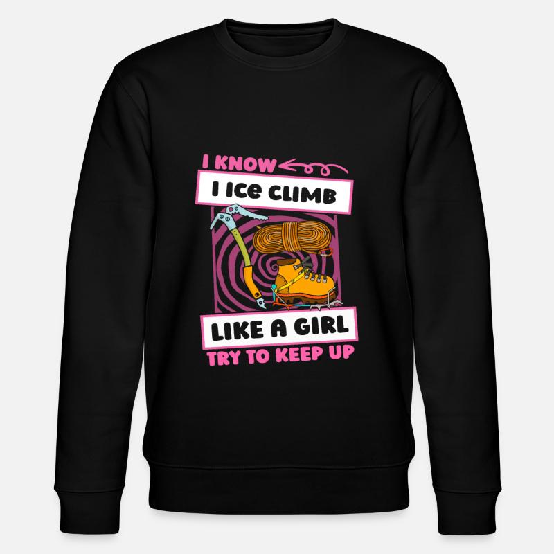 Eisklettern Mädchen - Stanley/Stella Unisex Bio-Sweatshirt CHANGER  - Schwarz
