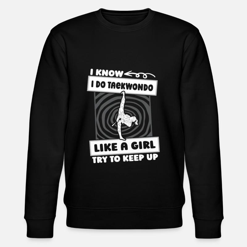 Taekwondo Mädchen - Stanley/Stella Unisex Bio-Sweatshirt CHANGER  - Schwarz