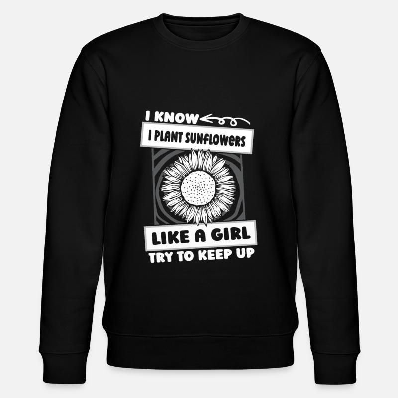 Sonnenblume Mädchen - Stanley/Stella Unisex Bio-Sweatshirt CHANGER  - Schwarz