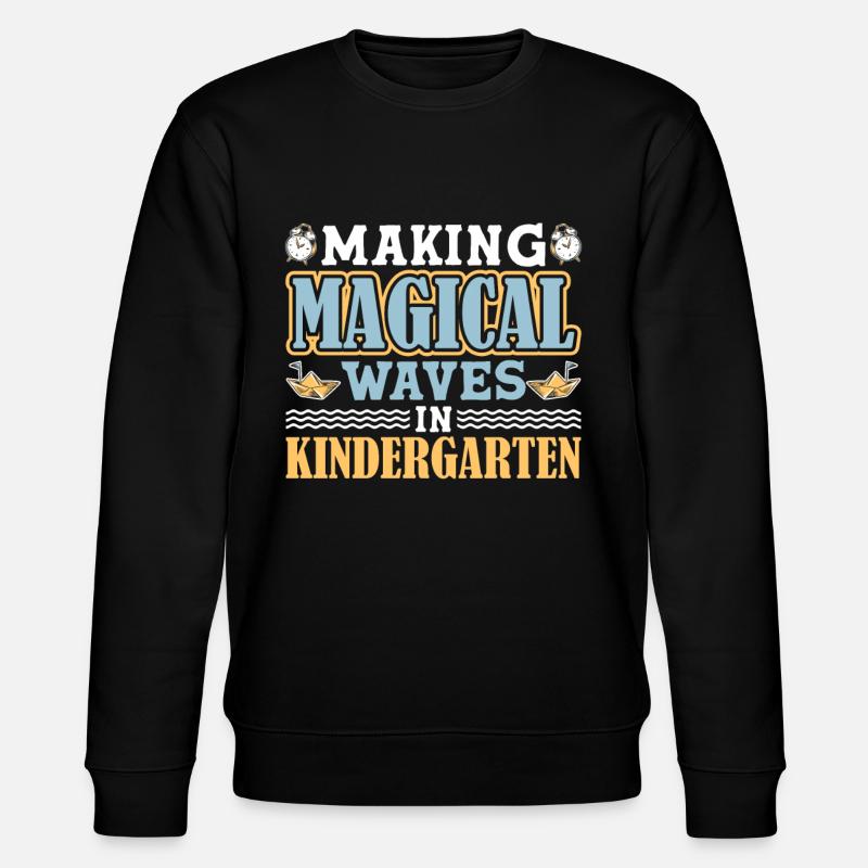 Kindergärtner Lehrer Regenbogenfarben - Stanley/Stella Unisex Bio-Sweatshirt CHANGER  - Schwarz