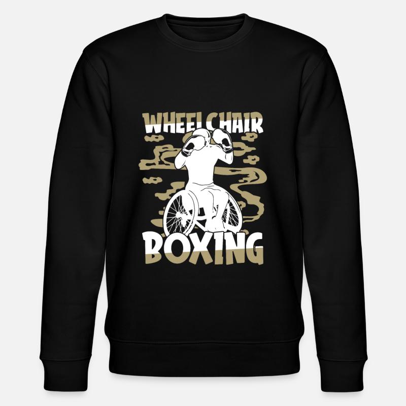 Boxe Boxer Fauteuil roulant - Sweat bio CHANGER Stanley/Stella Unisexe - noir