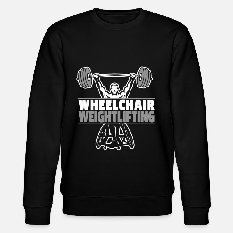 Gewichtheben Gewichtheber Rollstuhl - Stanley/Stella Unisex Bio-Sweatshirt CHANGER - Schwarz