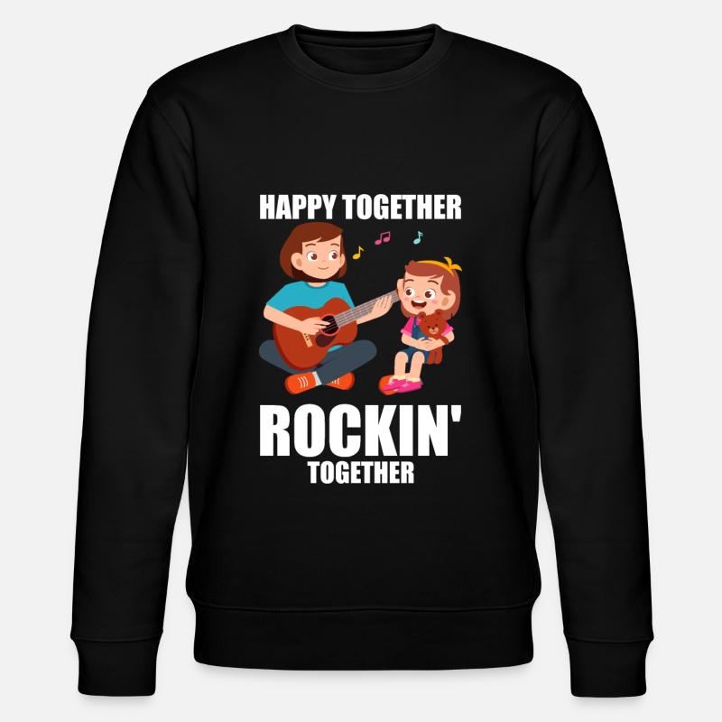 Mama Mutter Gitarre - Stanley/Stella Unisex Bio-Sweatshirt CHANGER  - Schwarz