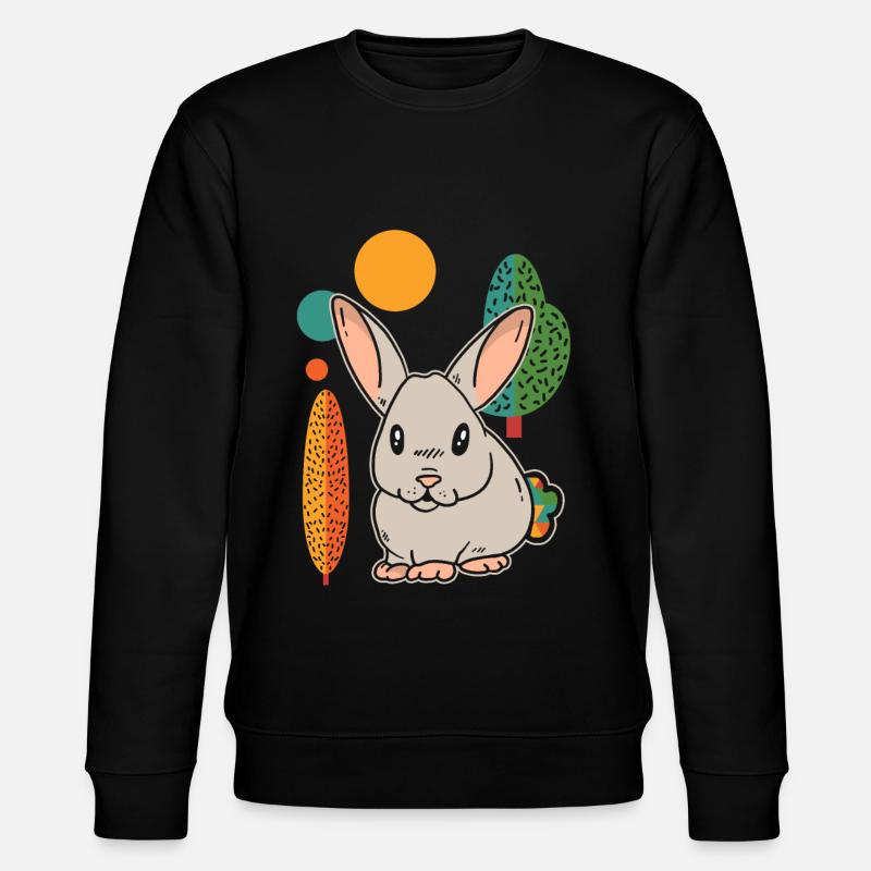 Rabbit Rabbit Cute - Stanley/Stella CHANGER Unisex Organic Sweatshirt - black