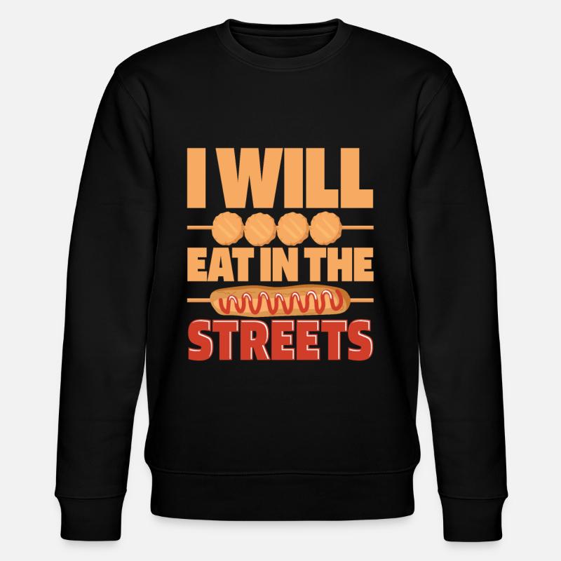 Straßenessen Corndog - Stanley/Stella Unisex Bio-Sweatshirt CHANGER  - Schwarz