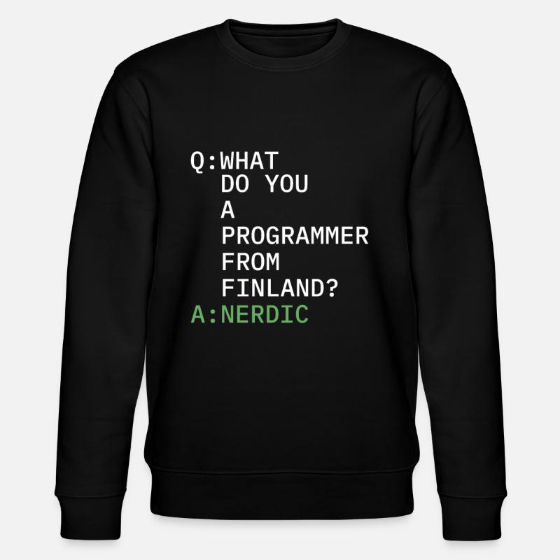 Entwickler Coder Programmierer Komisch - Stanley/Stella Unisex Bio-Sweatshirt CHANGER - Schwarz