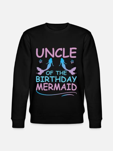 Birthday Mermaid Family Clothes - Stanley/Stella CHANGER Unisex Organic Sweatshirt - black