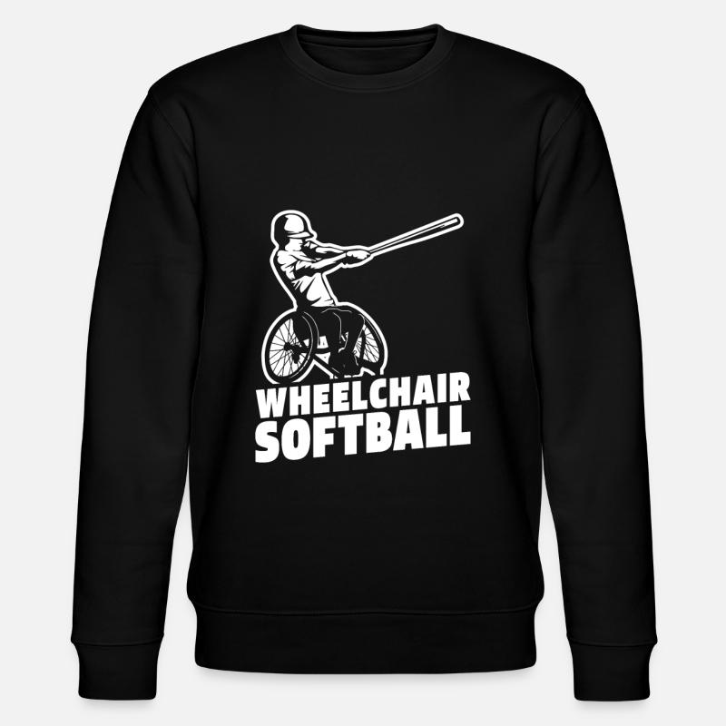 Softball Rollstuhl - Stanley/Stella Unisex Bio-Sweatshirt CHANGER  - Schwarz