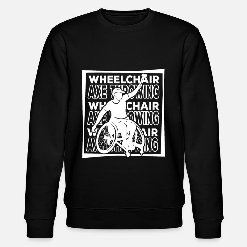 Axtwerfen Axtwerfer Rollstuhl - Stanley/Stella Unisex Bio-Sweatshirt CHANGER  - Schwarz