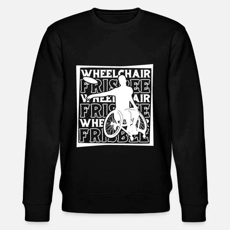 Frisbee Rollstuhl - Stanley/Stella Unisex Bio-Sweatshirt CHANGER  - Schwarz