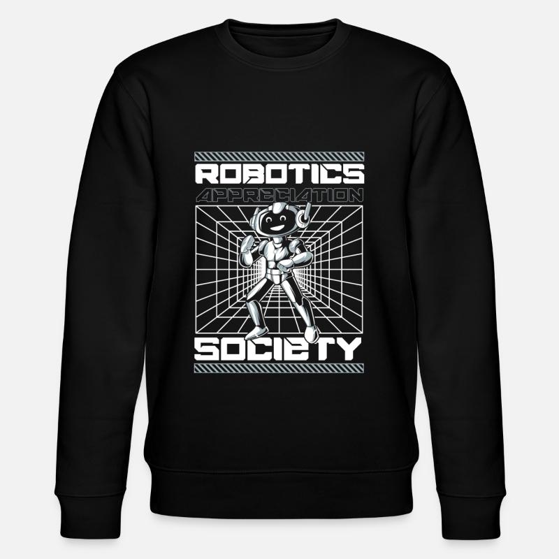 Robotik Ai Roboter - Stanley/Stella Unisex Bio-Sweatshirt CHANGER  - Schwarz