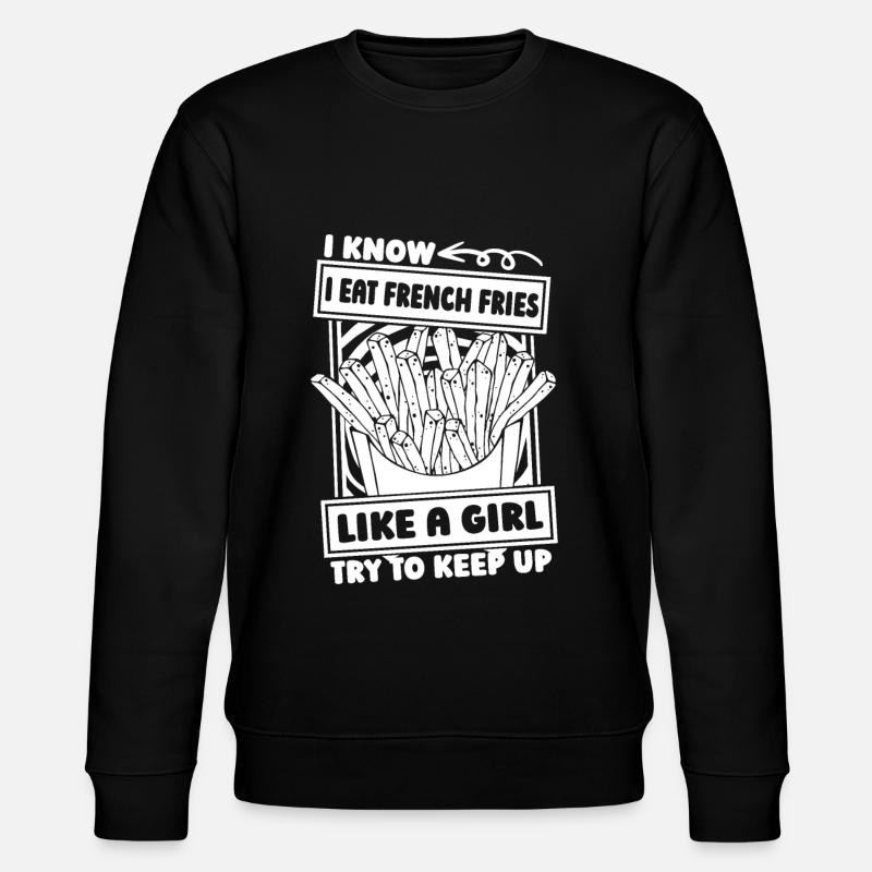 Pommes Frittes Fritten Mädchen - Stanley/Stella Unisex Bio-Sweatshirt CHANGER  - Schwarz