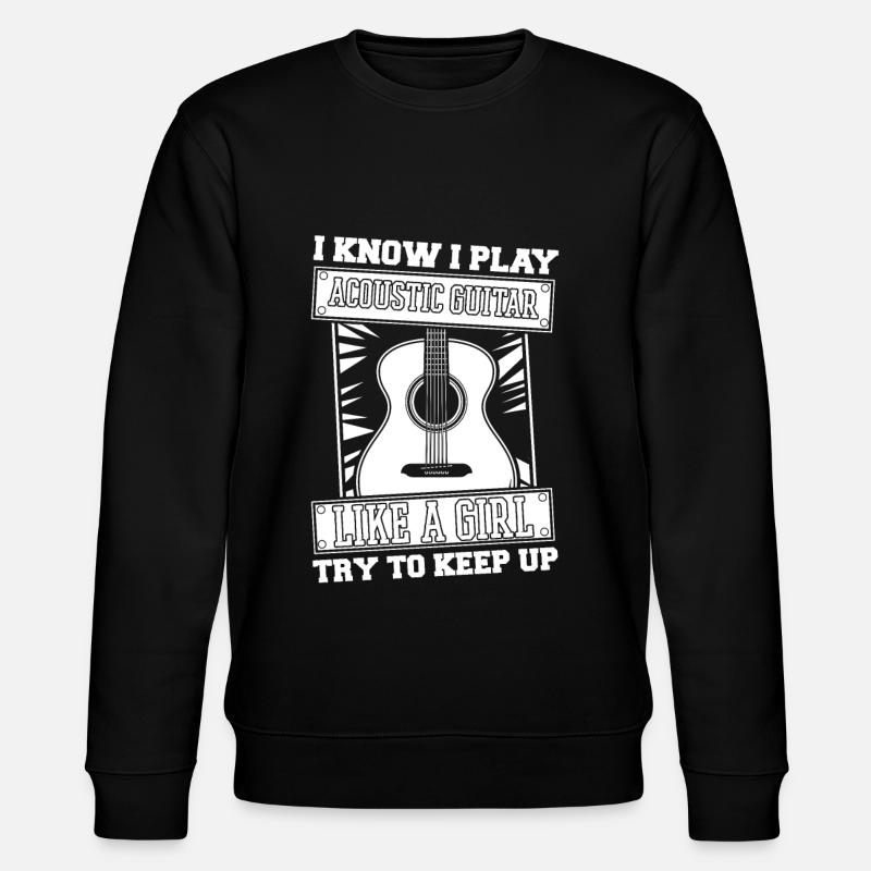 Akustikgitarre Mädchen - Stanley/Stella Unisex Bio-Sweatshirt CHANGER  - Schwarz
