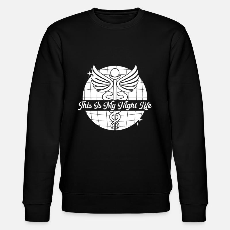 Krankenschwester Hermesstab - Stanley/Stella Unisex Bio-Sweatshirt CHANGER  - Schwarz