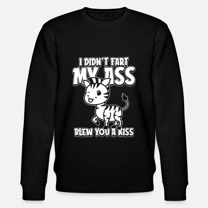 Zebra Funny - Stanley/Stella CHANGER Unisex Organic Sweatshirt - black