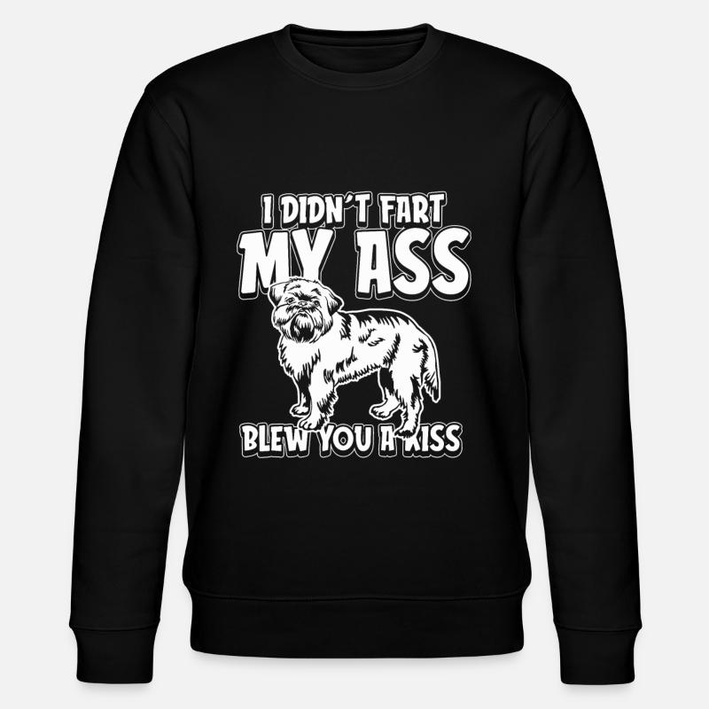 Brussels Griffon Funny - Stanley/Stella CHANGER Unisex Organic Sweatshirt - black