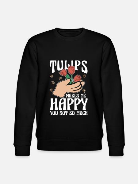 Tulipes Tulipes heureuses - Sweat bio CHANGER Stanley/Stella Unisexe - noir