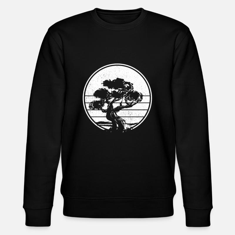 Bonsai Baum - Stanley/Stella Unisex Bio-Sweatshirt CHANGER  - Schwarz