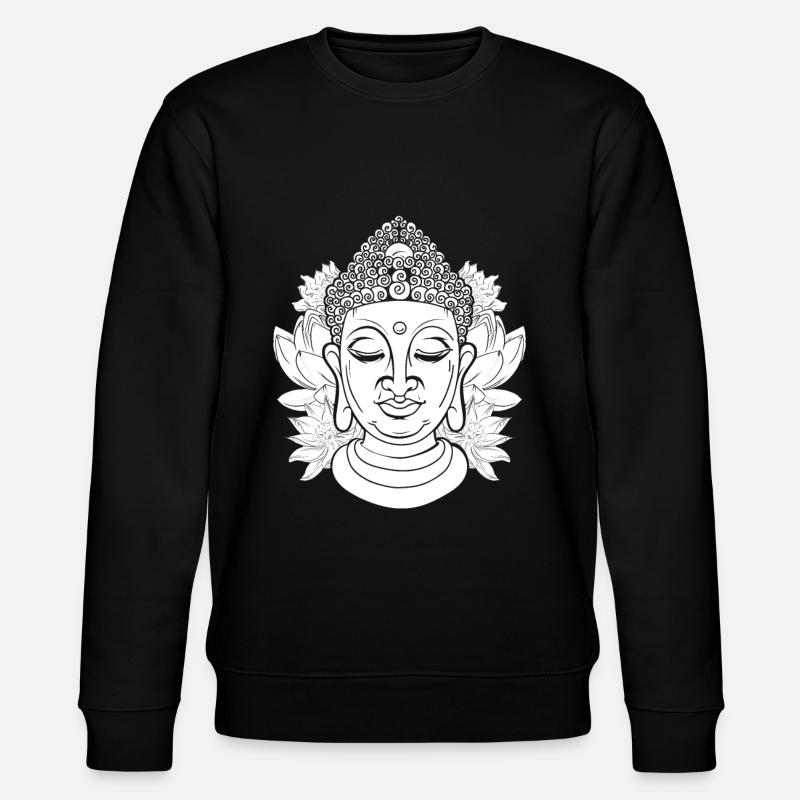 Fleurs bouddhistes de Bouddha - Sweat bio CHANGER Stanley/Stella Unisexe - noir