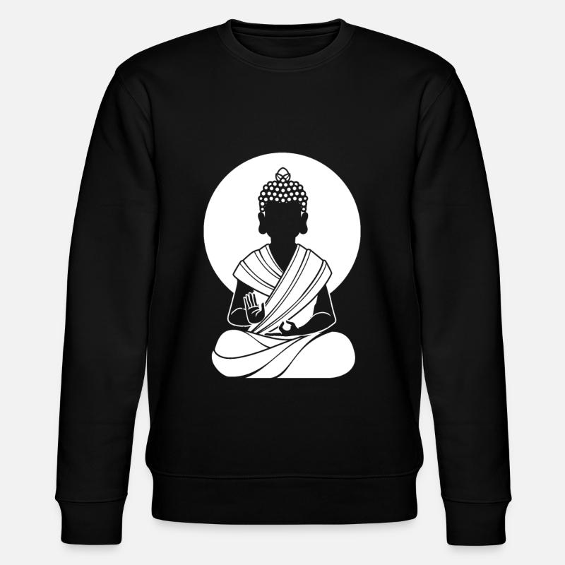 Buddha Buddhist - Stanley/Stella Unisex Bio-Sweatshirt CHANGER  - Schwarz