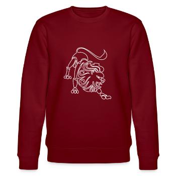 Signe du zodiaque Symbole du Lion - Sweat bio CHANGER Stanley/Stella Unisexe - bordeaux - Devant - Nik (191cm) & Marisol (170cm)