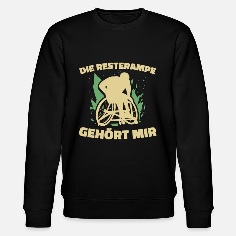 Rollstuhl Rollstuhlfahrer Lustig - Stanley/Stella Unisex Bio-Sweatshirt CHANGER  - Schwarz